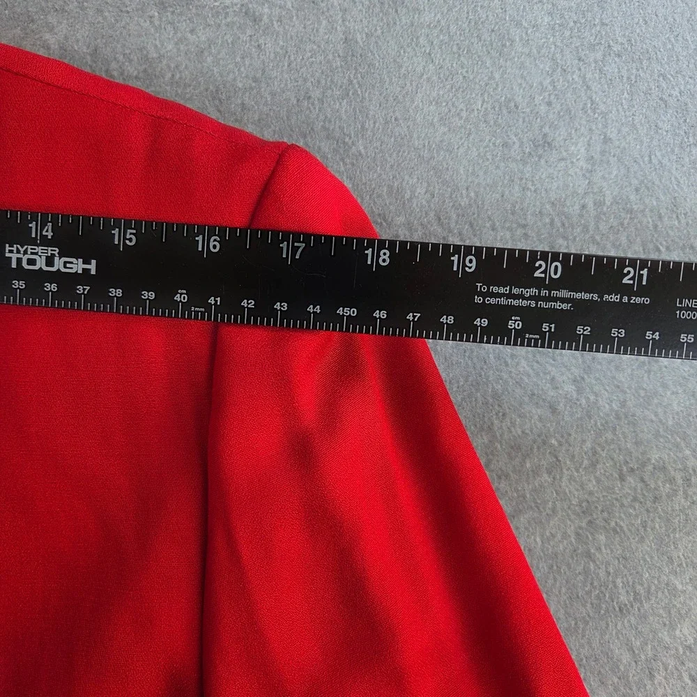 Ben & Elle Blazer Womens Size 12 Red Vintage 80s Power Suit Single Button Jacket